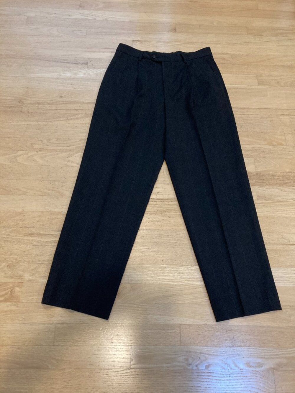 Men's Trousers, Linea Naturale Luxe, Made In Italy, 100% Wool, Size 32,Dark Blue